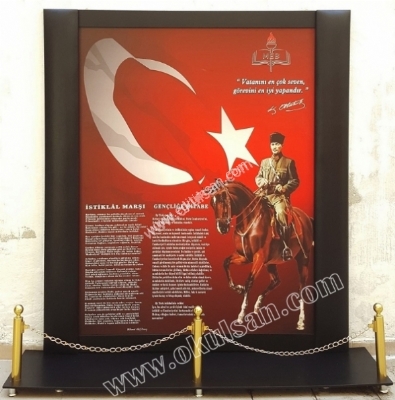 Kurumlar in Atatrk Keleri Deri ereveli  185x200 cm